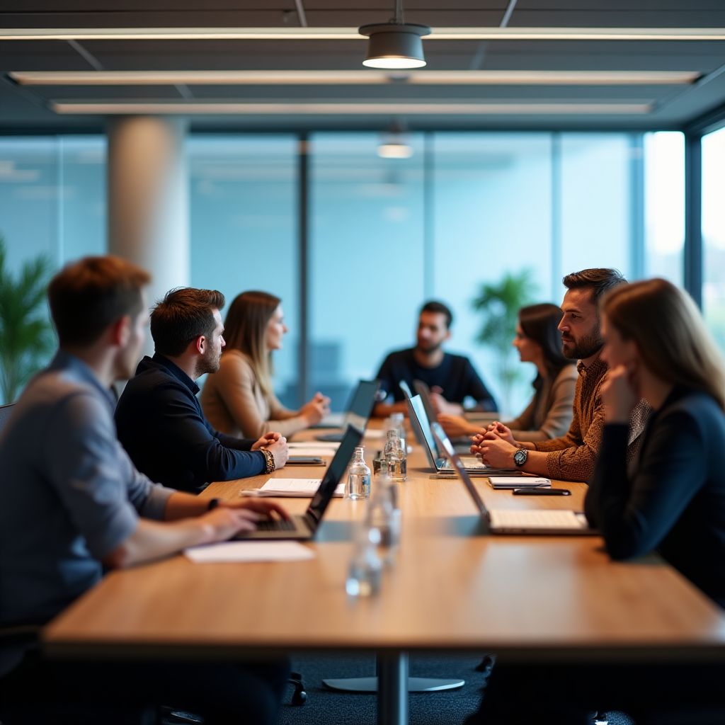 Reunión de estrategia con clientes